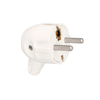 Clavija / enchufe salida lateral 16 a. 250 v. Blanca