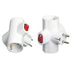 Adaptador / tripla tomada shucko 16 a 250v com interruptor
