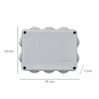 Surface-mount watertight enclosure with screw, 190x140x70 mm