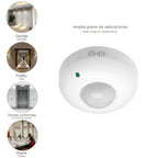 Detector de movimiento por infrarrojos con sensor crepuscular 360°. Ajustable