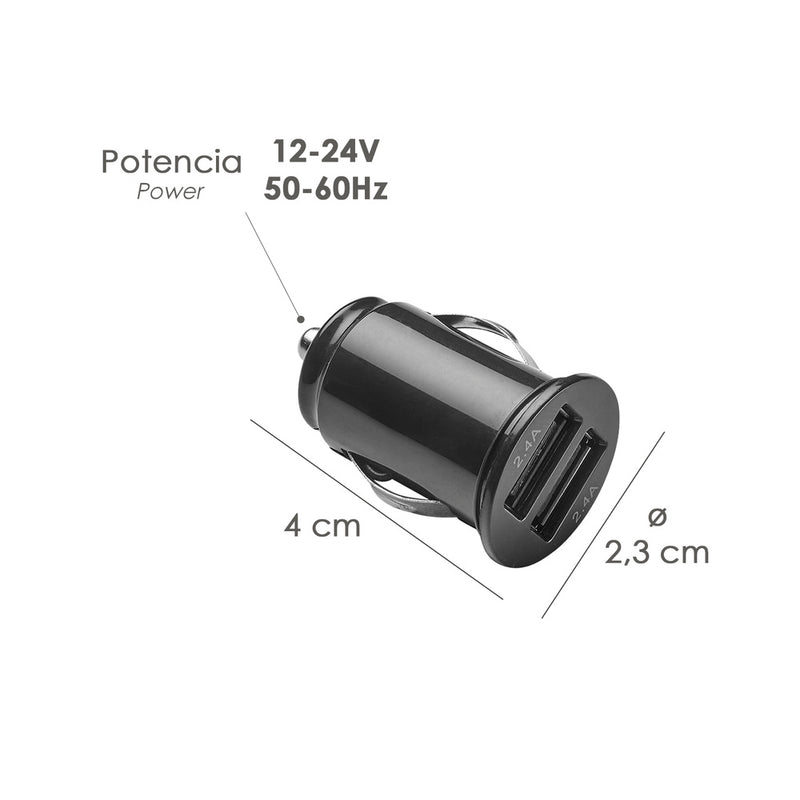 Cargador coche USB dos tomas 2.1 amperios. 5 v. adaptador enchufe USB cargador USB de pared, android, iphone, smartphones