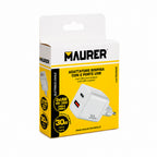 Cargador de carga rápida 30 w. Con doble puerto USB a y USB c