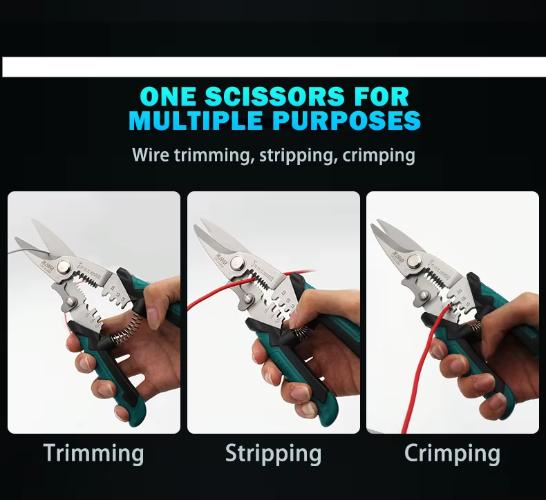 Tijeras multifuncionales de acero inoxidable de 6 y 8 PulgadasTijerasHardware > Tools > Cutters > Handheld Metal Shears & Nibblers