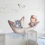Decorative vinyl for children: paper boat for children