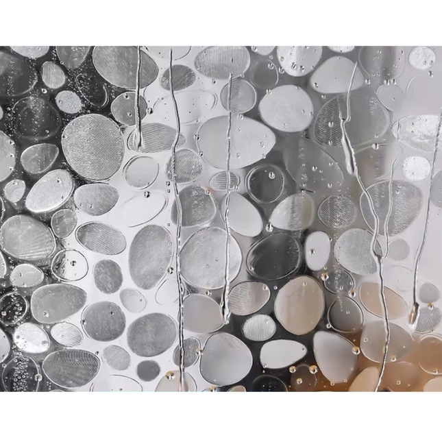 PEVA pebble shower curtain