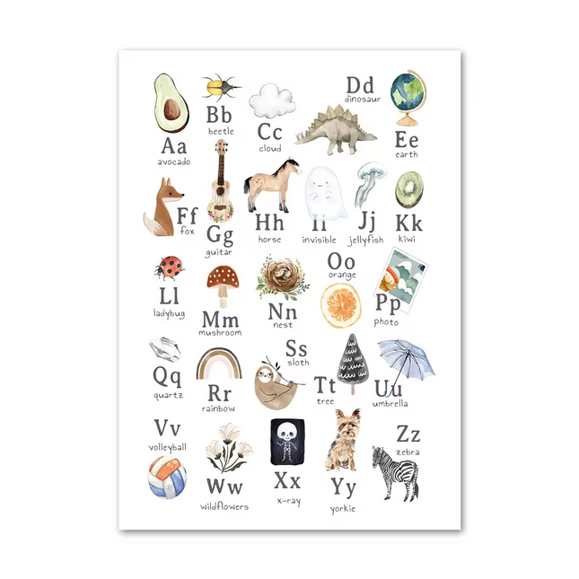 Children's learning canvas print