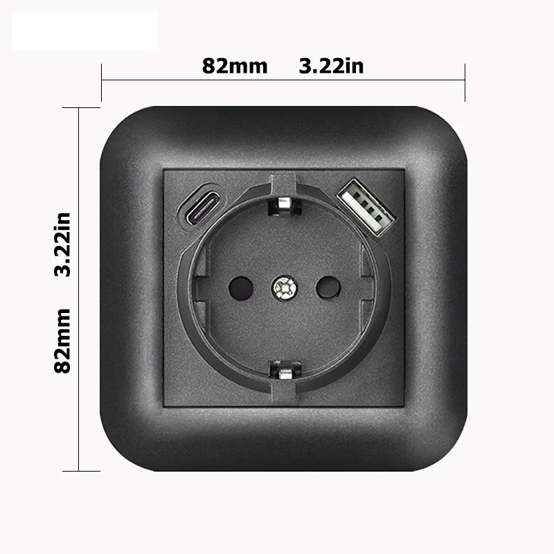 Enchufe EU con carga USB A + C serie A2 panel PC ignífugoEnchufesHardware > Power & Electrical Supplies > Power Outlets & Sockets