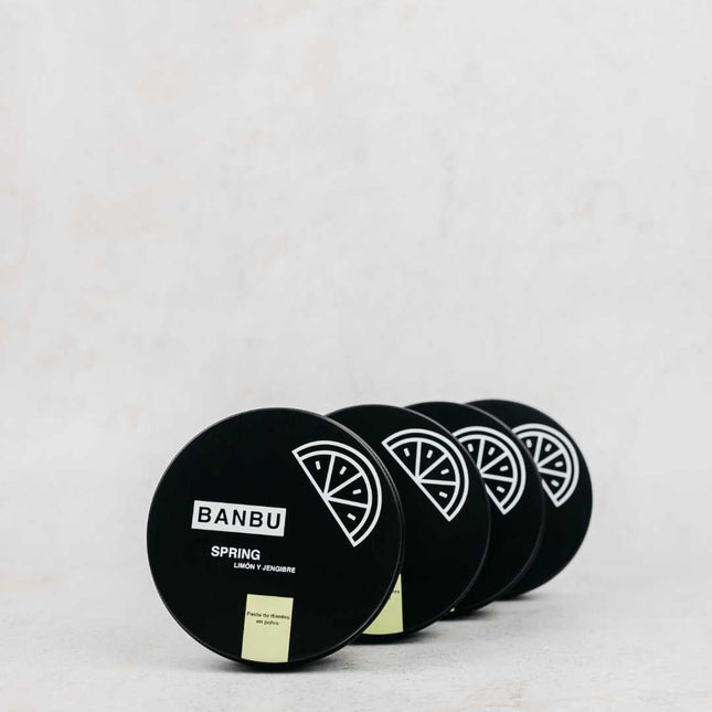 Pasta de dientes en polvo natural con limón y jengibre