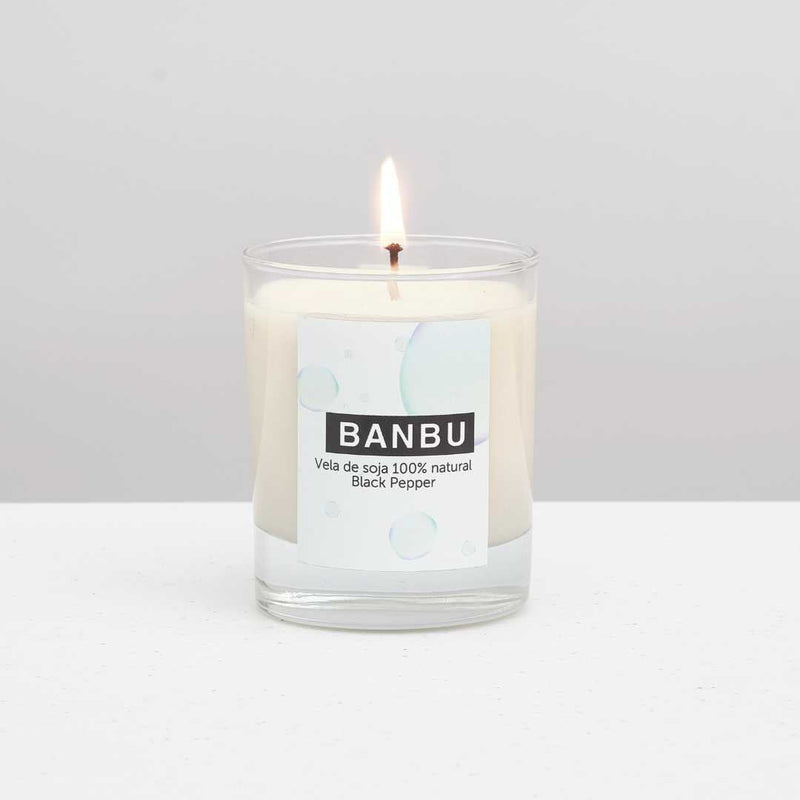 Vela de soja natural aroma pimienta negra para ambientar