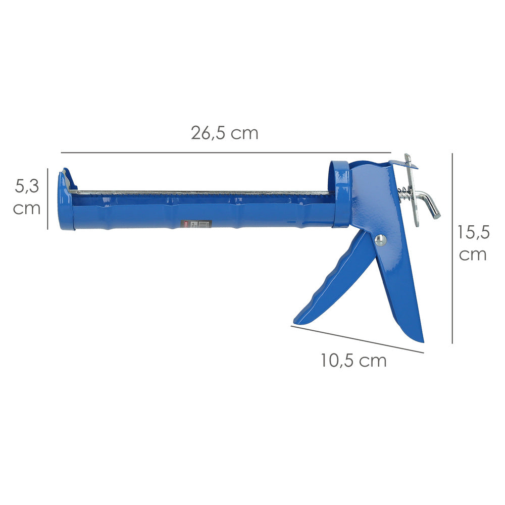 Pistola silicona basic. Color azul. Pistola selladora, pistola selladora silicona, pistola calafateo, pistola calafatear,