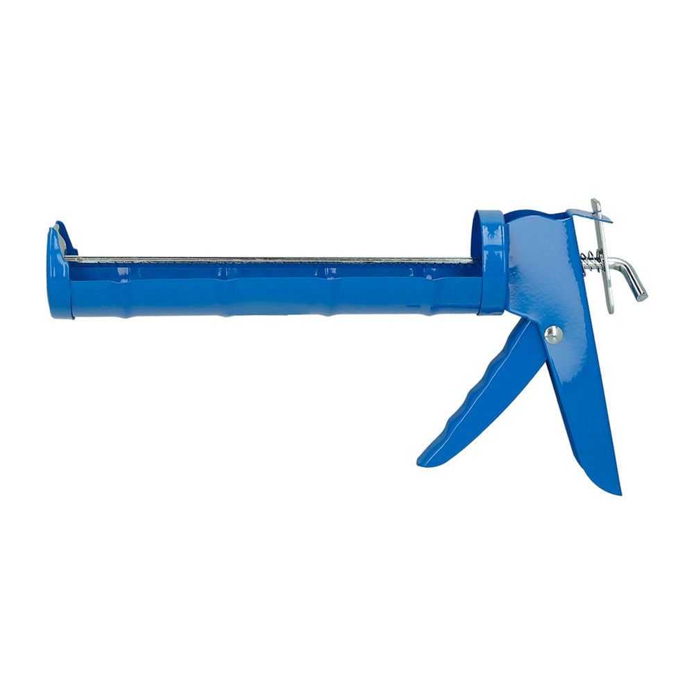 Pistola silicona basic. Color azul. Pistola selladora, pistola selladora silicona, pistola calafateo, pistola calafatear,