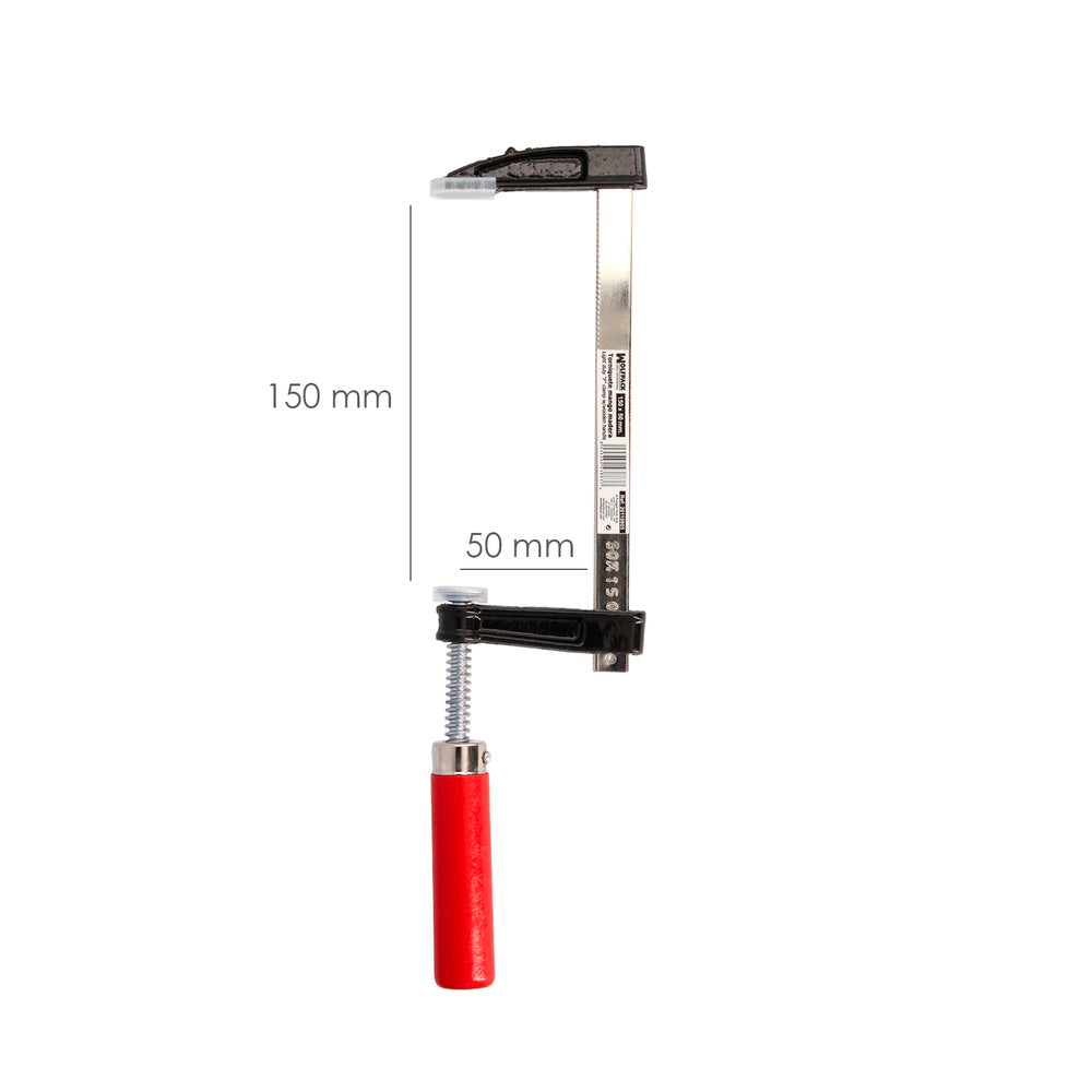 Sargento / torniquete mango madera  150x 50 mm clips para madera, sargento carpinteria, abrazaderas carpinteria, prensa