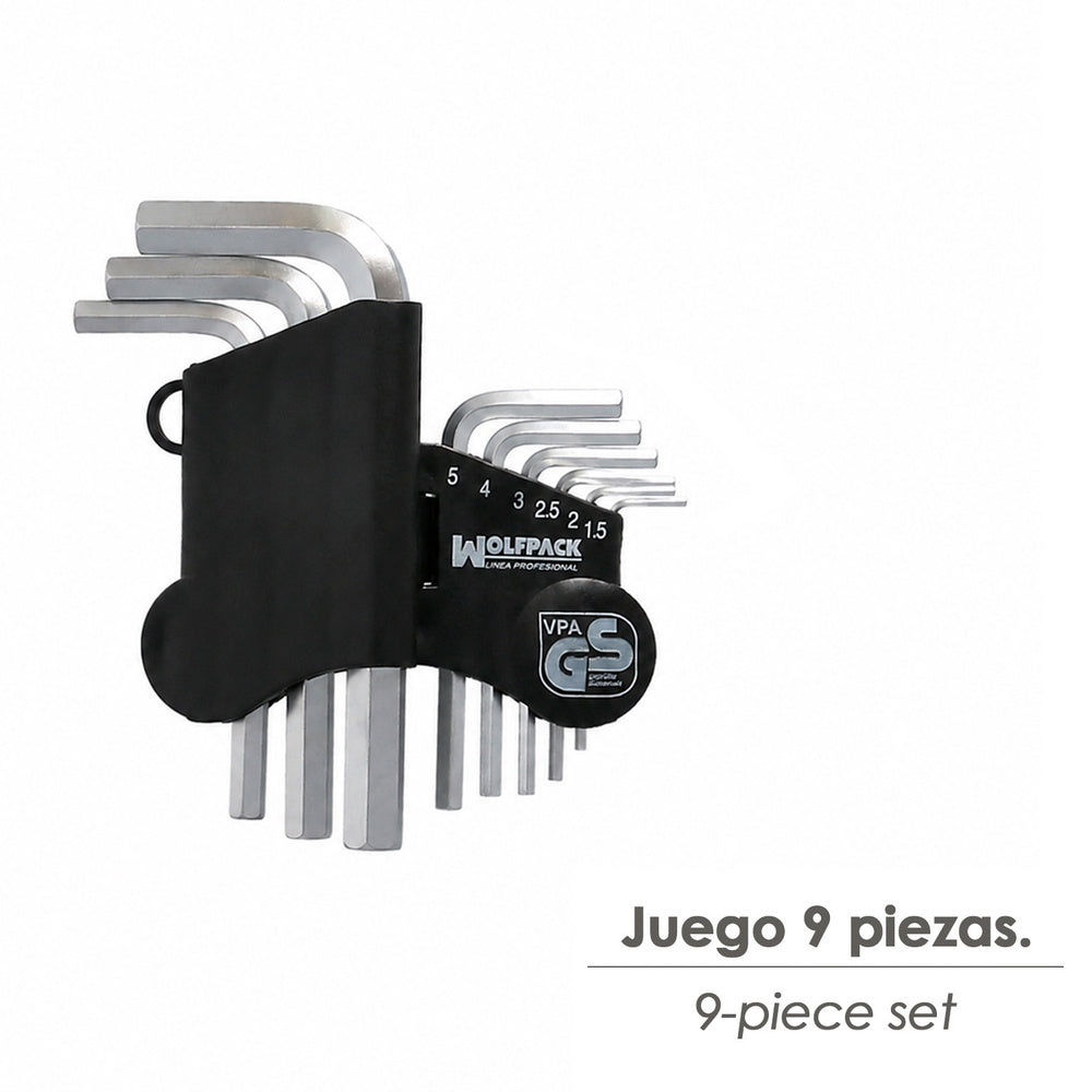 Juego llaves allen 9 piezas