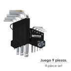 Juego llaves allen 9 piezas con bola