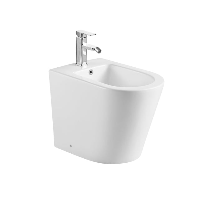 Bidé compacto enrasado a la pared cerámica blanca de baño | 3_BP