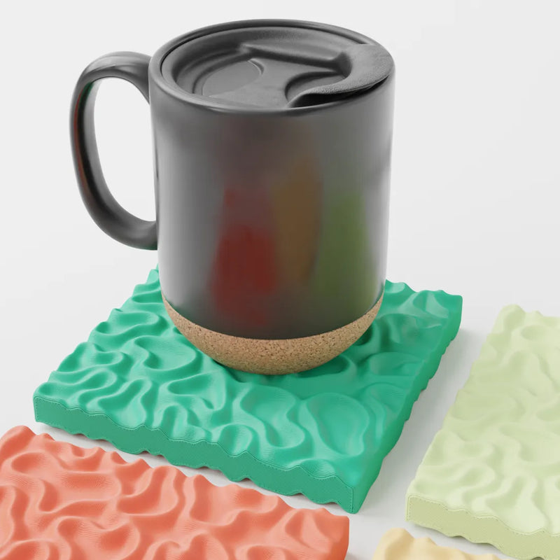 Set de 4 posavasos modernos con textura orgánicaPosavasosHome & Garden > Kitchen & Dining > Barware > Coasters