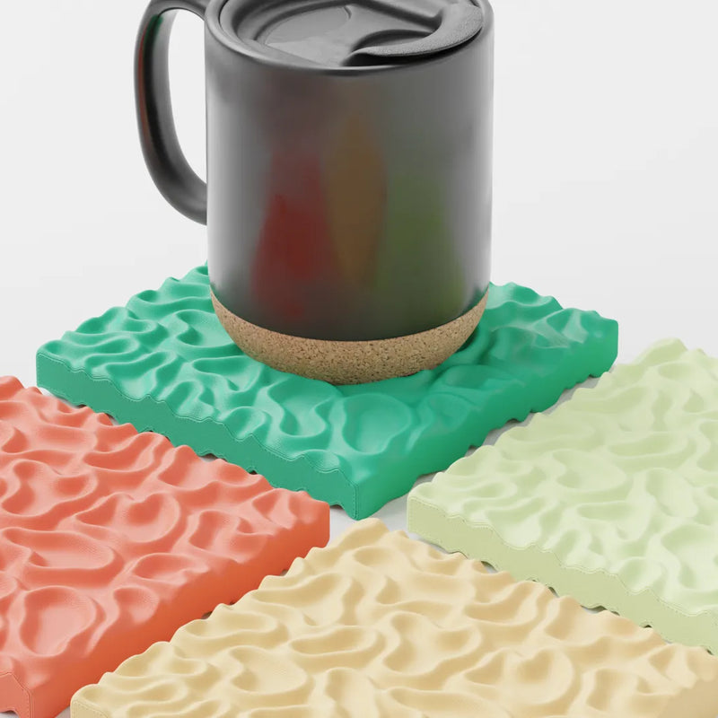 Set de 4 posavasos modernos con textura orgánicaPosavasosHome & Garden > Kitchen & Dining > Barware > Coasters