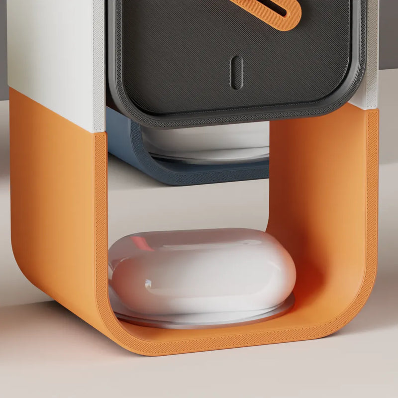 Reloj de Mesa Vertical Impreso en 3D: Diseño Moderno y Colorido con caja secreta trasera.RelojHome & Garden > Decor > Clocks > Desk & Shelf Clocks > Desk Clocks