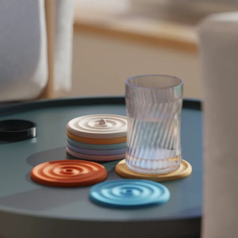 Set de Posavasos Modernos en Colores Pastel – 4 Unidades con SoportePosavasosHome & Garden > Kitchen & Dining > Barware > Coasters