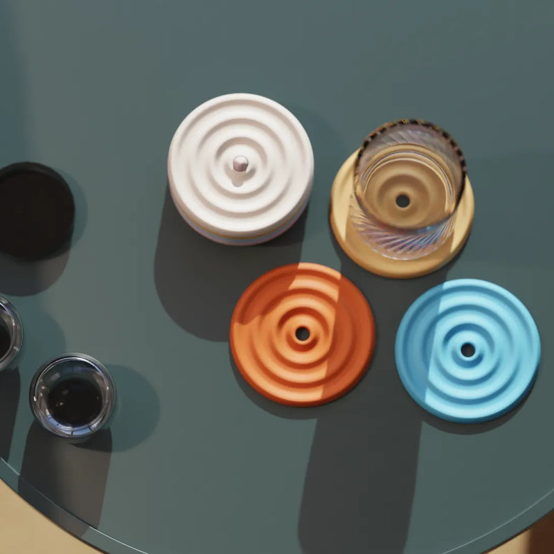 Set de Posavasos Modernos en Colores Pastel – 4 Unidades con SoportePosavasosHome & Garden > Kitchen & Dining > Barware > Coasters