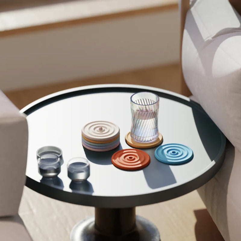 Set de Posavasos Modernos en Colores Pastel – 4 Unidades con SoportePosavasosHome & Garden > Kitchen & Dining > Barware > Coasters