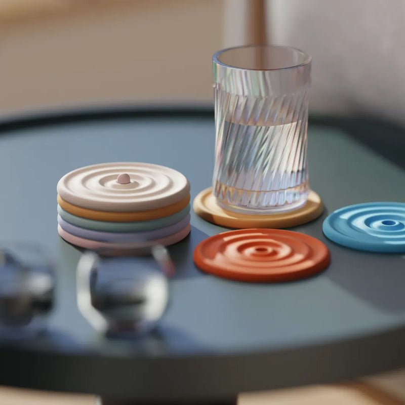 Set de Posavasos Modernos en Colores Pastel – 4 Unidades con SoportePosavasosHome & Garden > Kitchen & Dining > Barware > Coasters
