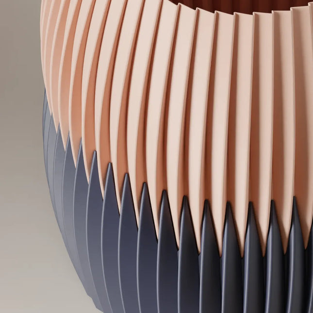 Jarrón decorativo moderno bicolor – Diseño plisadoJARRÓNHome & Garden > Decor > Vases