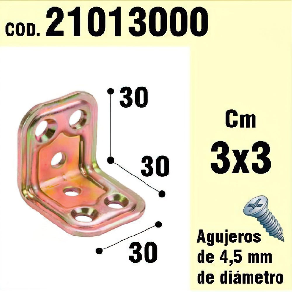 Wood corner brace 30 x 30 x 30 mm