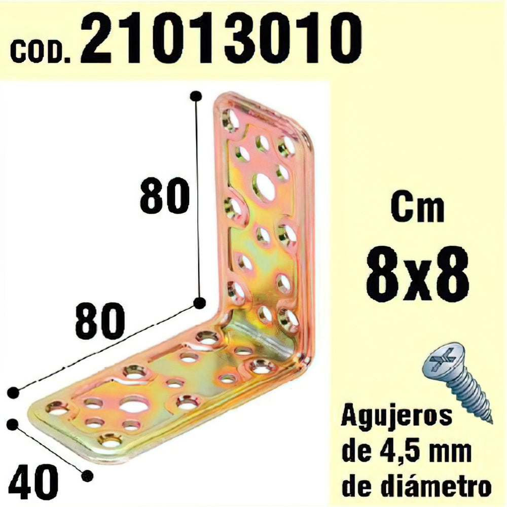 Cantoneira de madeira 40x80x80 mm