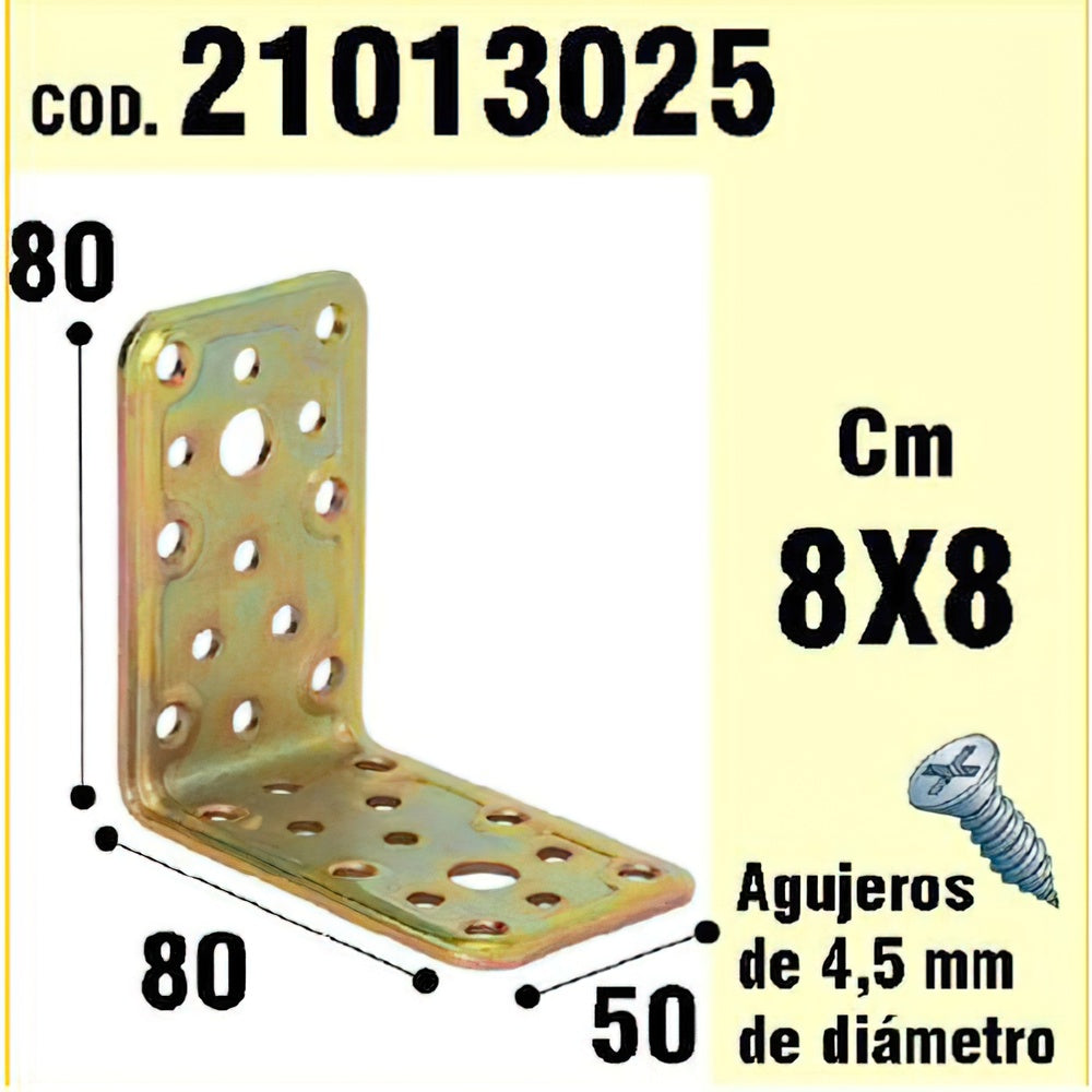 Cantoneira de madeira 50x80x80 mm