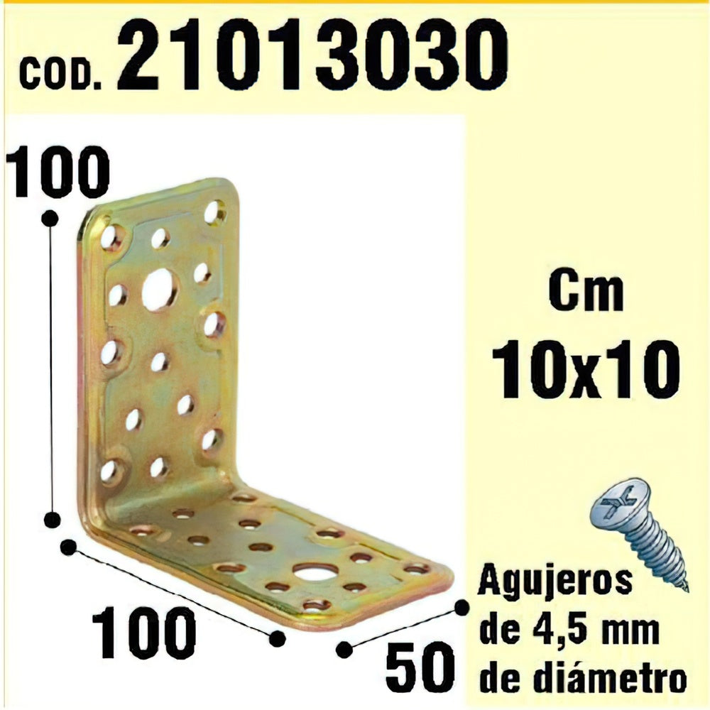Suporte em madeira, ângulo 50x100x100 mm