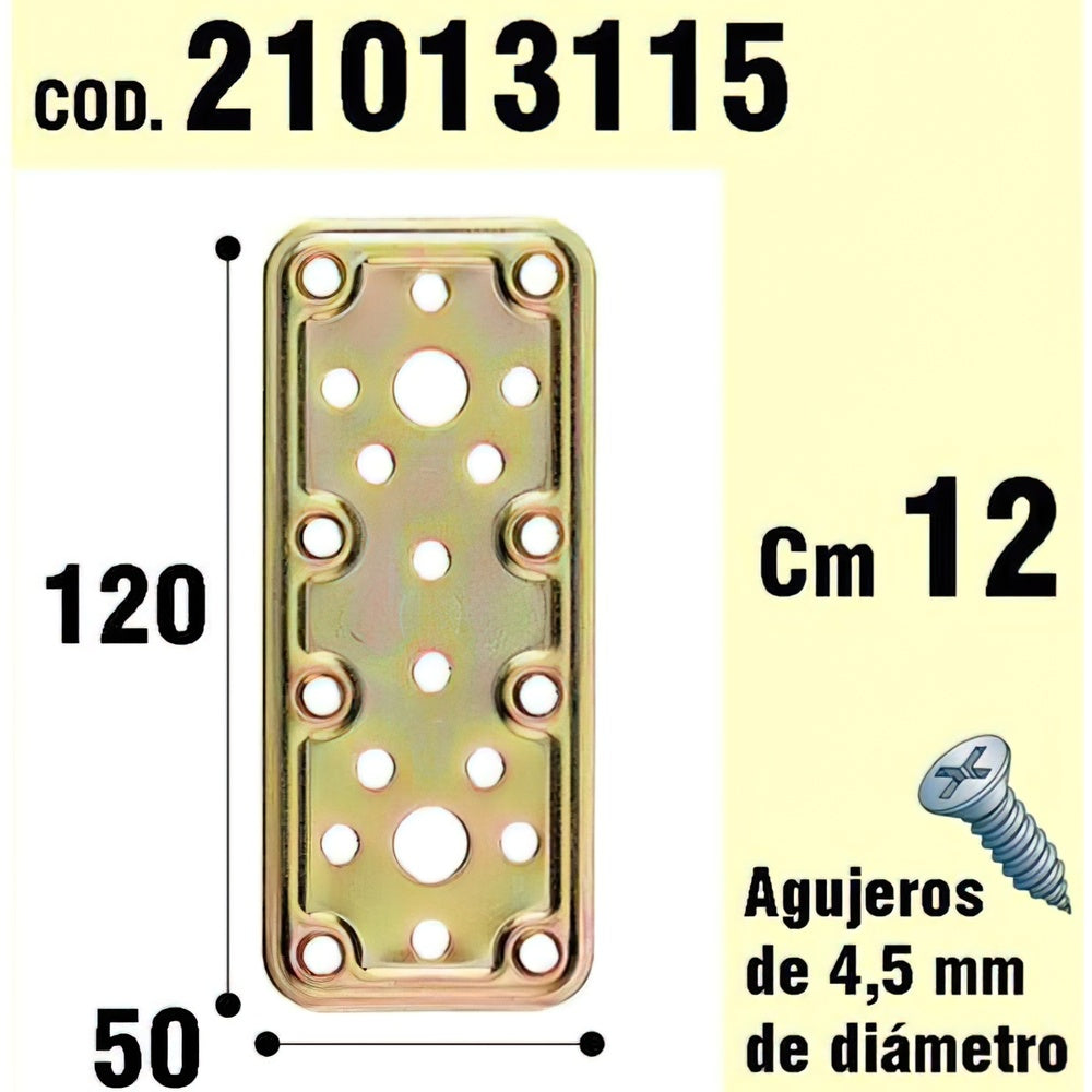 Soporte para madera placa bicromatada 50x120 mm