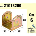 Suporte de madeira bicromático tipo "u" de 60 mm