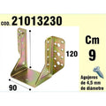 Suporte de madeira para asas exteriores, bicromático, 90 mm