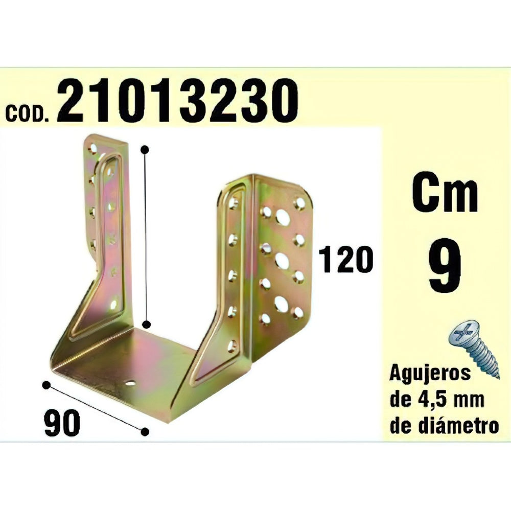 Suporte de madeira para asas exteriores, bicromático, 90 mm
