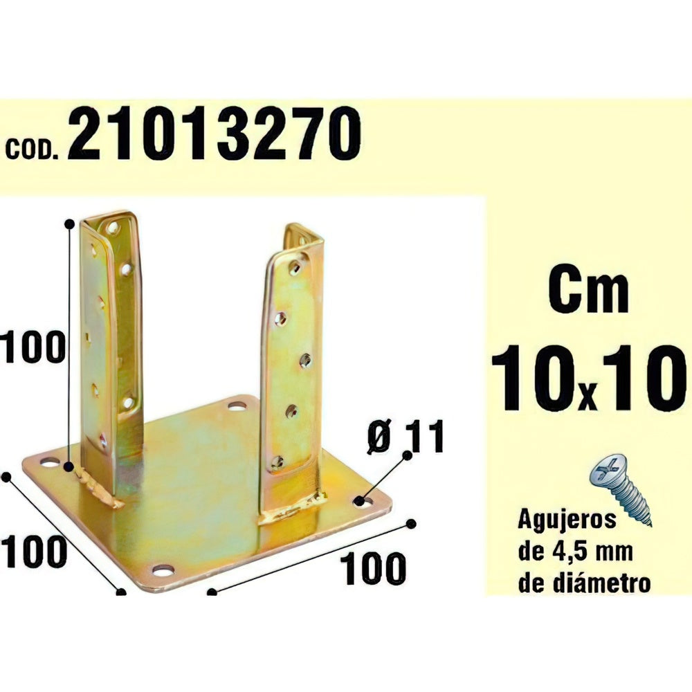 Soporte para madera anclaje bicromatado 100 mm