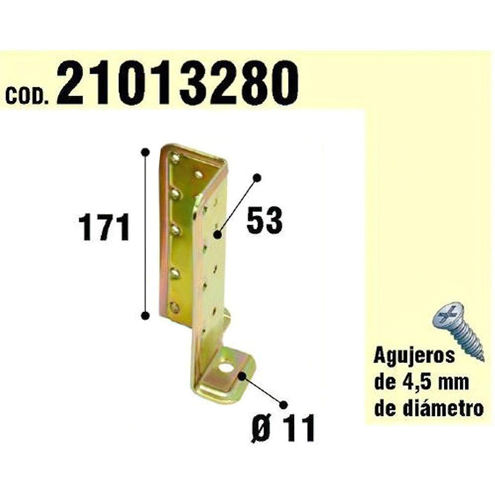 Soporte para madera anclaje bicromatado regulable