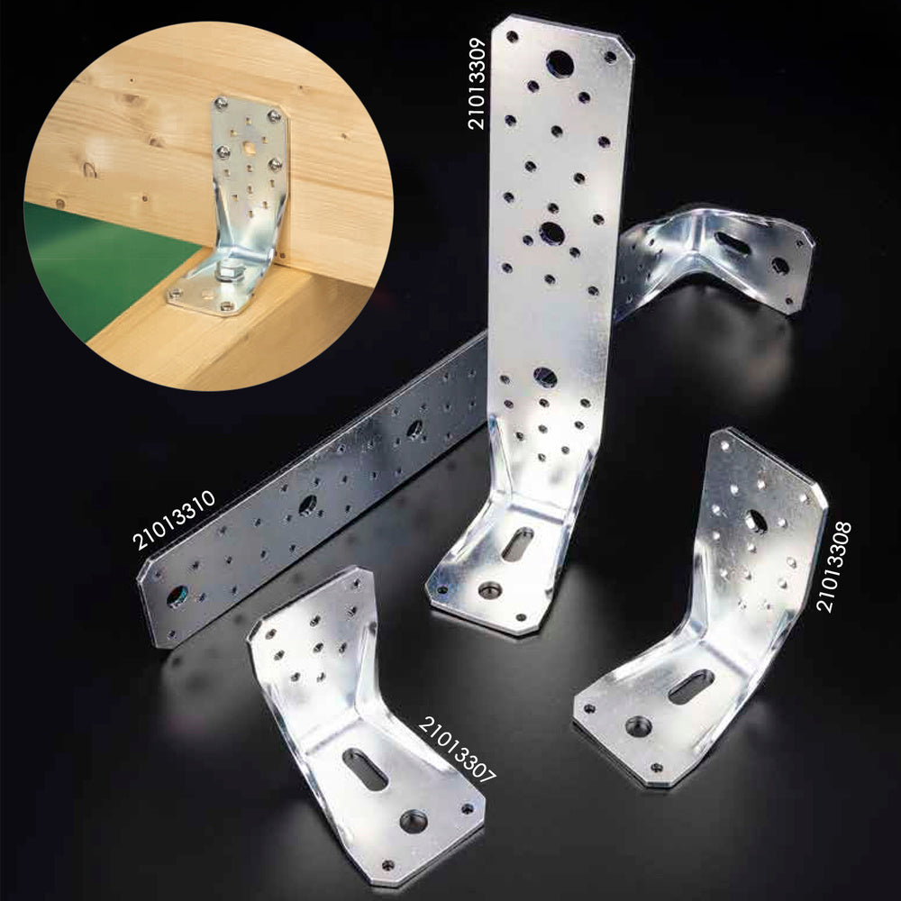 Soporte para madera con angulo reforzado 65x88x95 mm conector angular, escuadra fijación, zapata madera, soporte pérgola madera