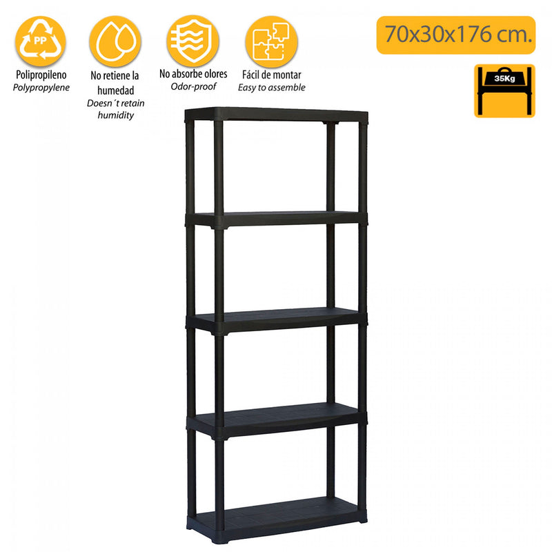 Modulo estantería polipropileno 70x30x176 cm
