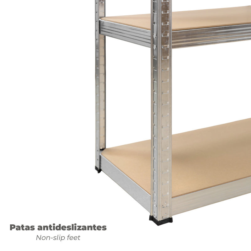 Modulo estanteria montaje rápido sin tornillos 90x40x180 cm. (5 bateas)