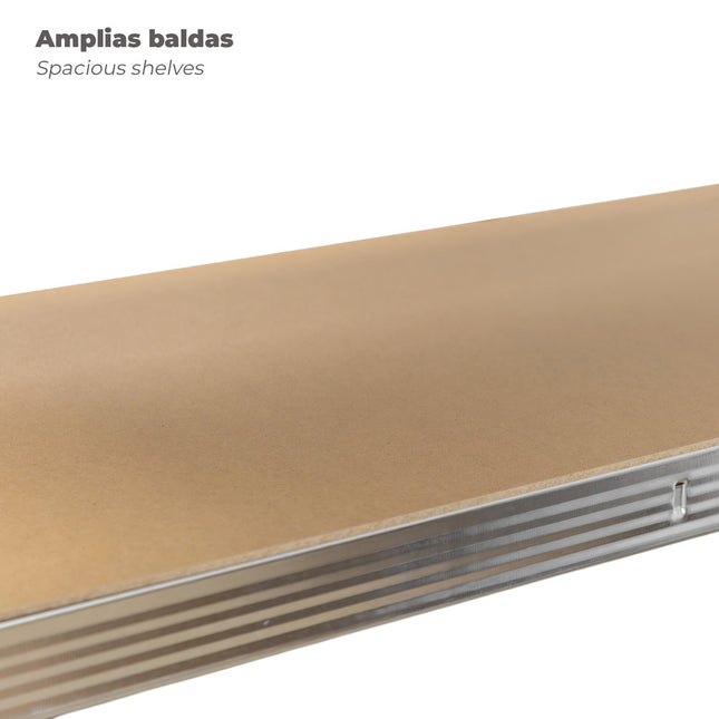 Modulo estanteria montaje rápido sin tornillos 90x40x180 cm. (5 bateas)