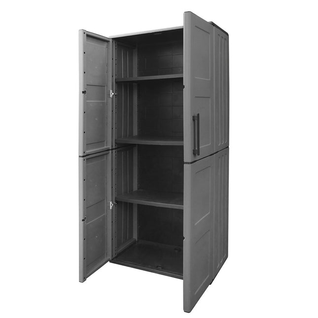 Armario resina alto 68x37x169 cm. color gris oscuro