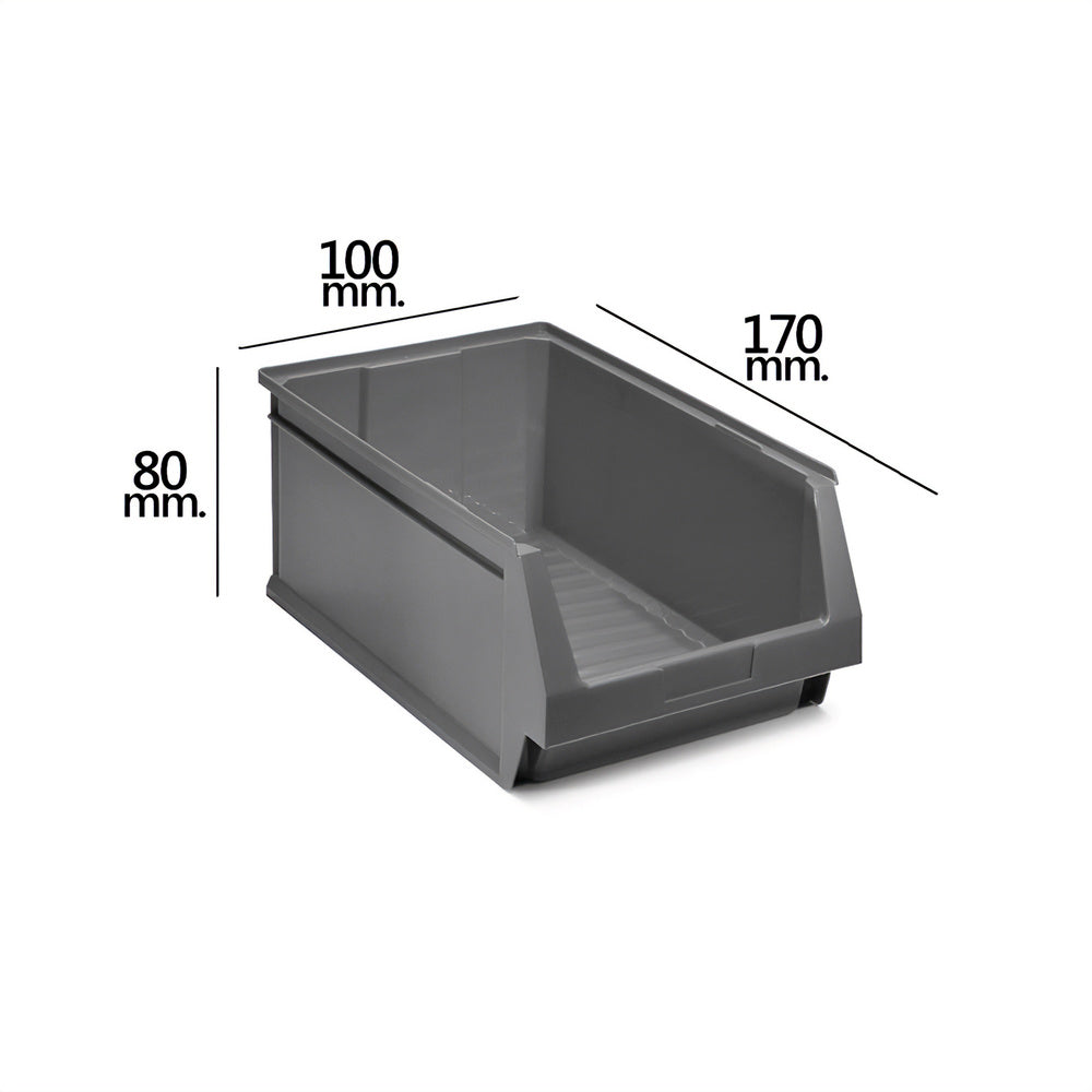 Stackable storage bin, grey, no. 51, 170x100x80 mm (1/6)