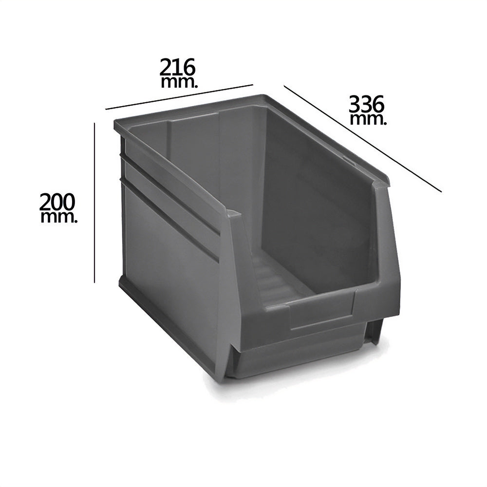 Gaveta empilhável para armazenamento cinza n.º 55 336x216x200 mm (3/6)