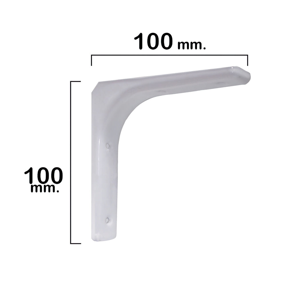 Reinforced white gusset 100x100 mm
