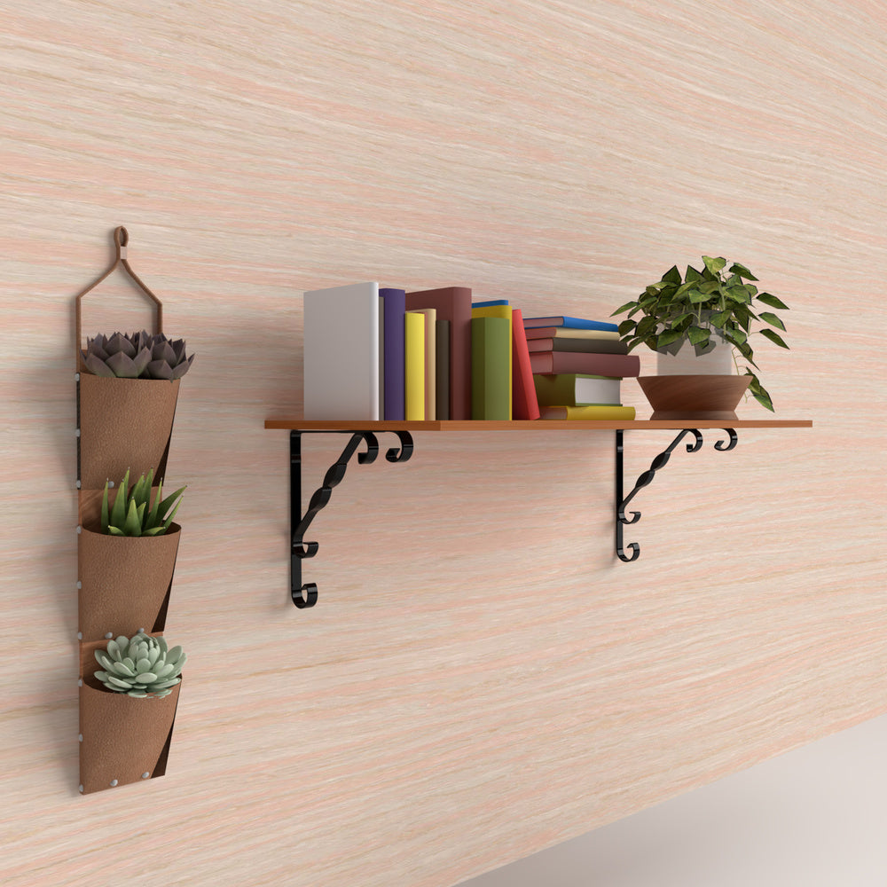 Mão francesa ornamental reforçada preta 100x100 cm mão francesa para prateleira, suporte de prateleira esquadro