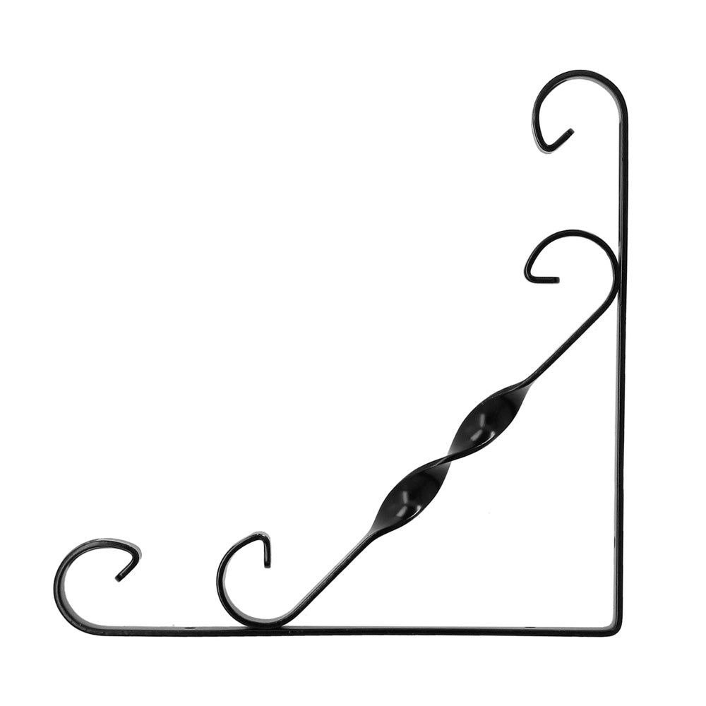 Mão francesa ornamental reforçada preta 200x200 cm mão francesa de prateleira, suporte de prateleira esquadro para prateleira
