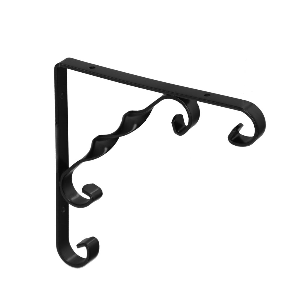 Mão francesa ornamental reforçada preta 200x200 cm mão francesa de prateleira, suporte de prateleira esquadro para prateleira