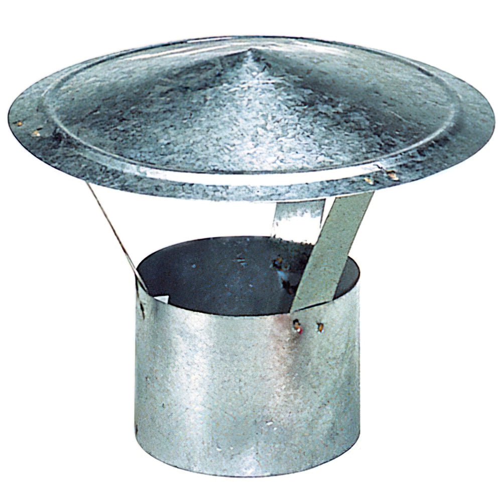 Wolfpack sombrero galvanizado para estufa, chimenea, extracción de humos, para tubo ø 150 mm