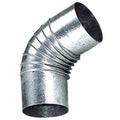 Codo estufa galvanizado de  100 mm 45°.